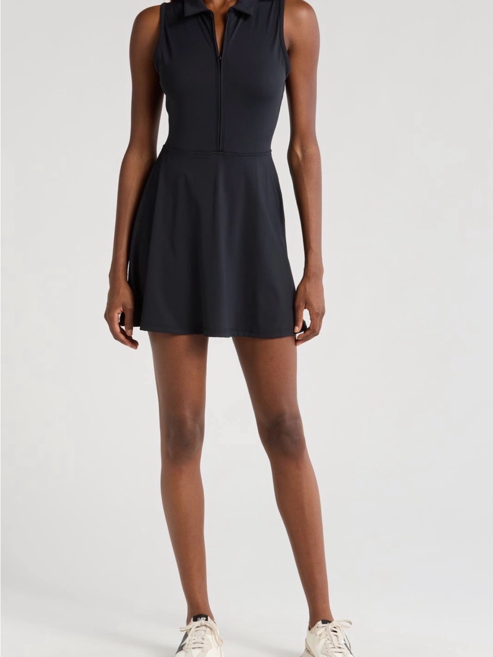 Black Travis Mathew MoveKnit Sleeveless Polo Dress Medium Golf Tennis Pickleball